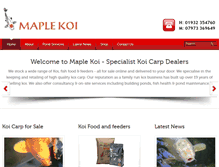 Tablet Screenshot of maplekoi.com